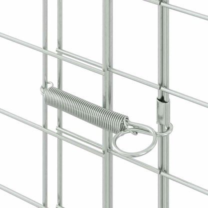 Rabbit Cage Silver 400 X 100 X 210 Cm Galvanised Steel