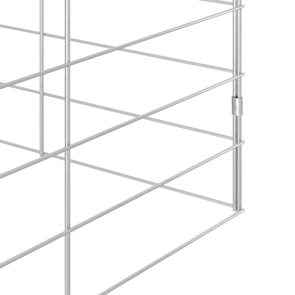 Rabbit Cage Silver 400 X 100 X 210 Cm Galvanised Steel