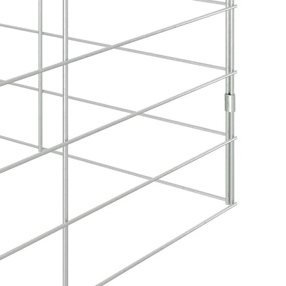 Rabbit Cage Silver 400 X 100 X 210 Cm Galvanised Steel