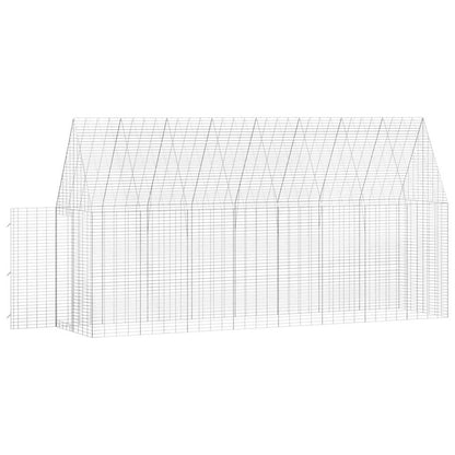 Rabbit Cage Silver 400 X 100 X 210 Cm Galvanised Steel