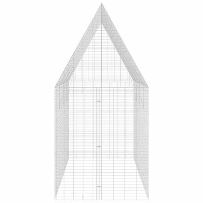 Rabbit Cage Silver 400 X 100 X 210 Cm Galvanised Steel