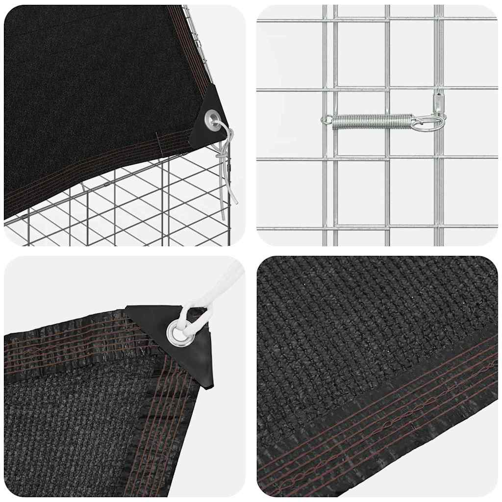 Rabbit Cage Silver 100 X 100 X 210 Cm Galvanised Steel