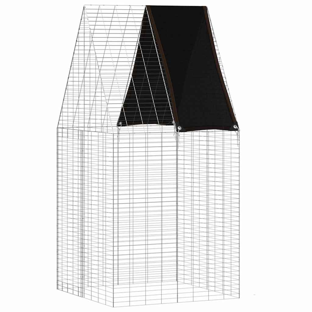 Rabbit Cage Silver 100 X 100 X 210 Cm Galvanised Steel