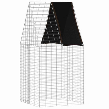 Rabbit Cage Silver 100 X 100 X 210 Cm Galvanised Steel