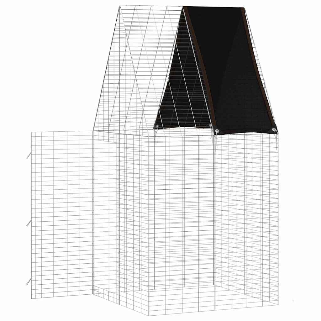 Rabbit Cage Silver 100 X 100 X 210 Cm Galvanised Steel