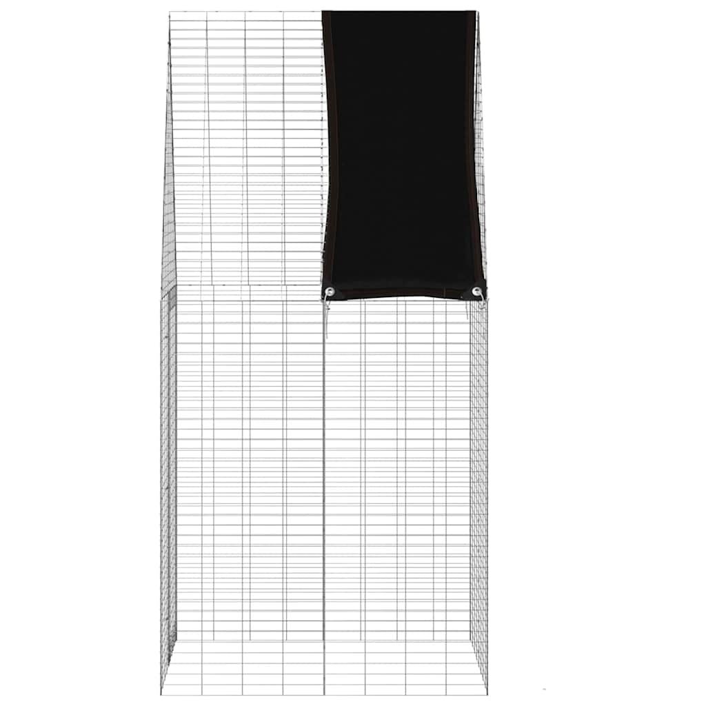 Rabbit Cage Silver 100 X 100 X 210 Cm Galvanised Steel