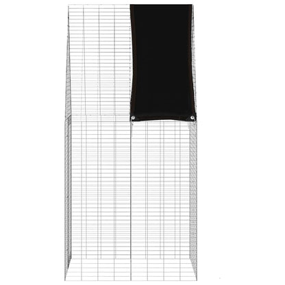 Rabbit Cage Silver 100 X 100 X 210 Cm Galvanised Steel