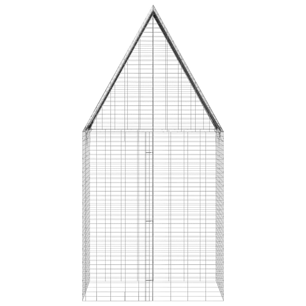 Rabbit Cage Silver 100 X 100 X 210 Cm Galvanised Steel