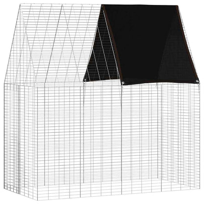 Rabbit Cage Silver 200 X 100 X 210 Cm Galvanised Steel