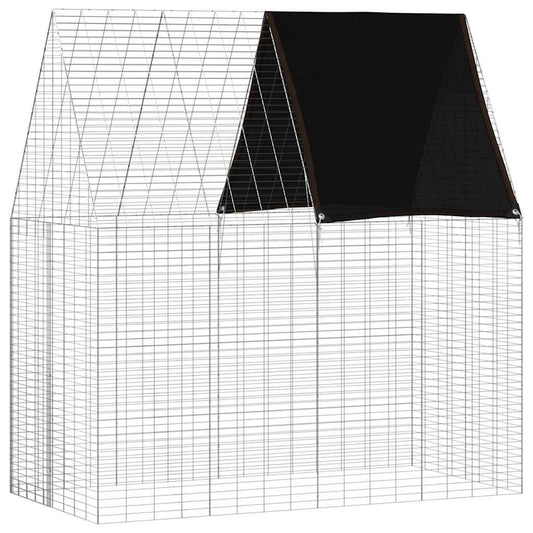 Rabbit Cage Silver 200 X 100 X 210 Cm Galvanised Steel