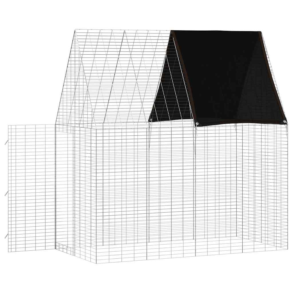 Rabbit Cage Silver 200 X 100 X 210 Cm Galvanised Steel