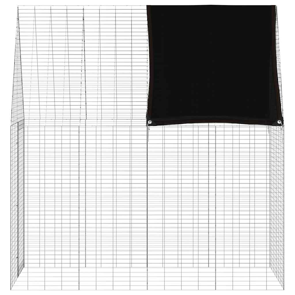 Rabbit Cage Silver 200 X 100 X 210 Cm Galvanised Steel
