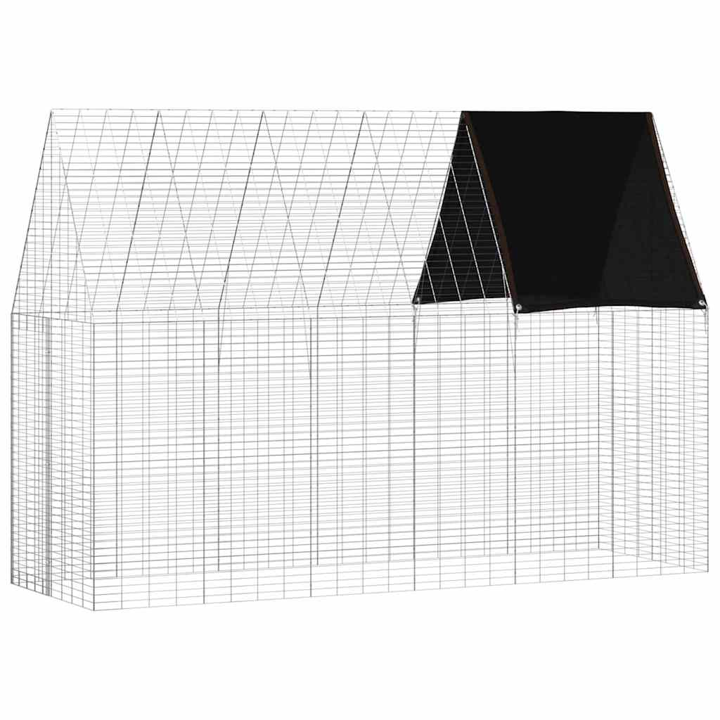 Rabbit Cage Silver 300 X 100 X 210 Cm Galvanised Steel