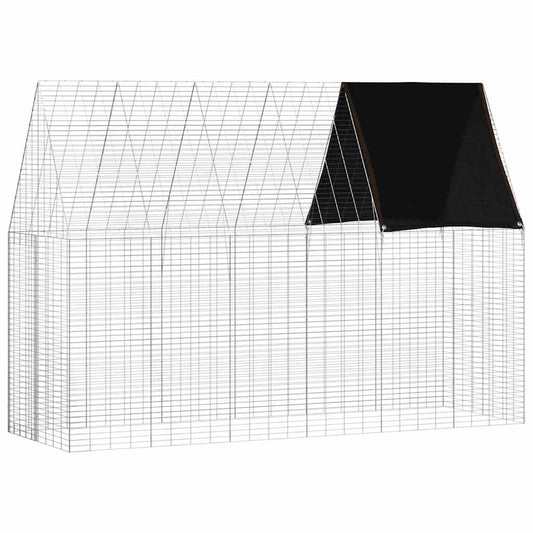 Rabbit Cage Silver 300 X 100 X 210 Cm Galvanised Steel