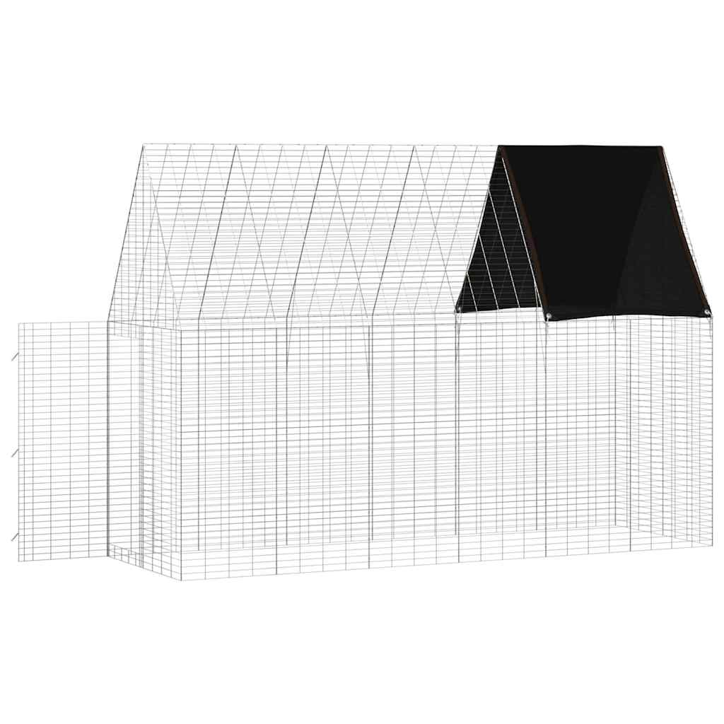Rabbit Cage Silver 300 X 100 X 210 Cm Galvanised Steel