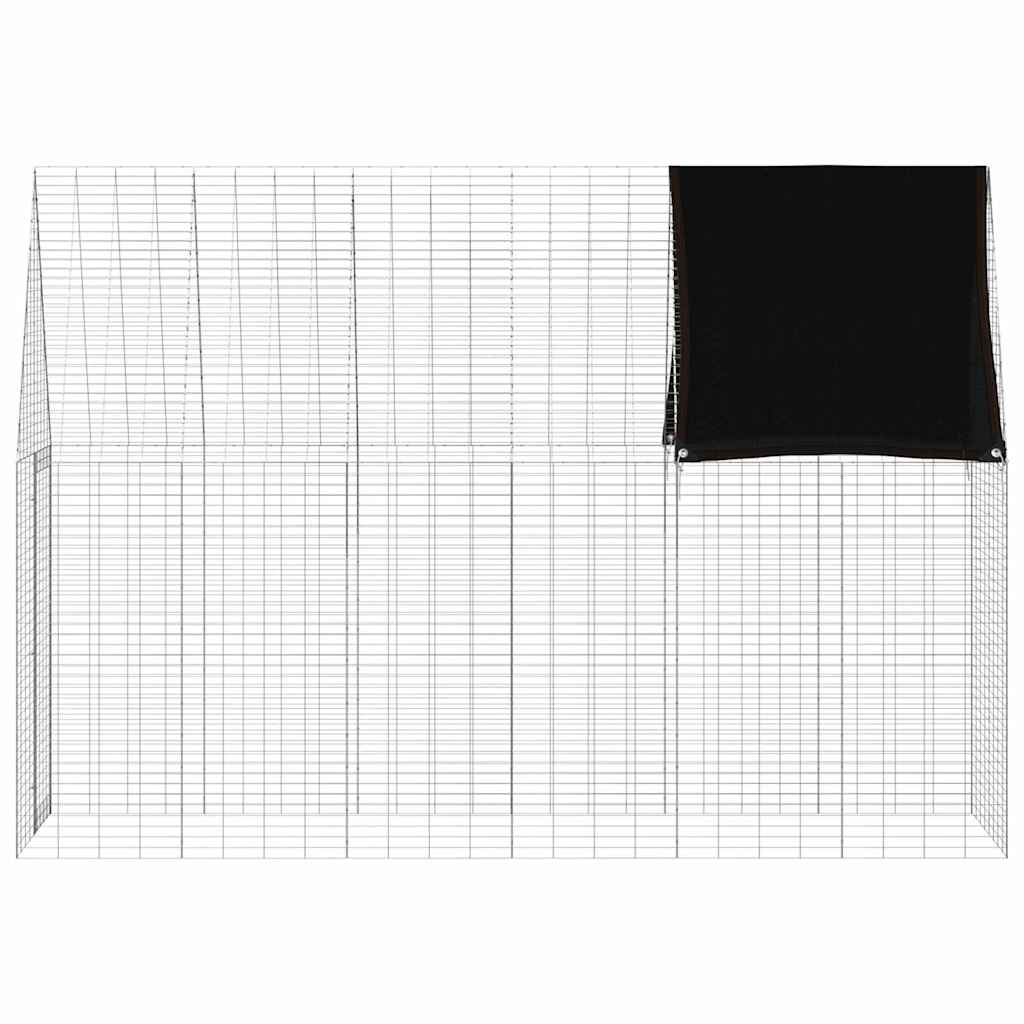 Rabbit Cage Silver 300 X 100 X 210 Cm Galvanised Steel