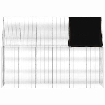 Rabbit Cage Silver 300 X 100 X 210 Cm Galvanised Steel