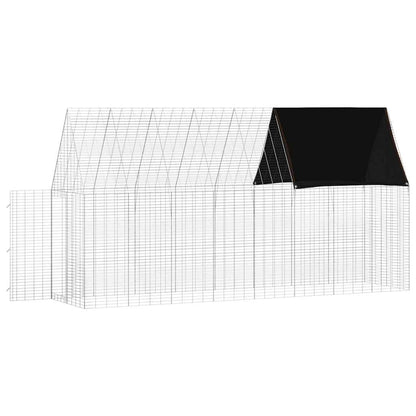 Rabbit Cage Silver 400 X 100 X 210 Cm Galvanised Steel