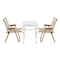 Weisshorn 3pc Camping Table Chair Set Outdoor Folding Aluminium Portable Picnic
