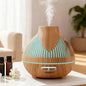 Devanti Ultrasonic Aroma Diffuser Aromatherapy 400ml LED Lights Iron Humidifier Forest Light wood grain
