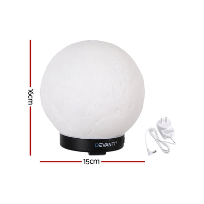 Devanti Ultrasonic Aroma Diffuser Aromatherapy Moon Lamp 100ml