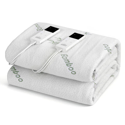 Giselle Electric Blanket Bamboo Fabric Queen Fitted Heated Pad Underlay Washable Winter