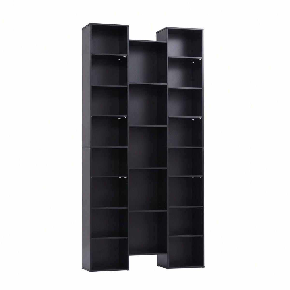 Artiss Bookshelf Display Shelves CD DVD Storage Rack Tall Bookcase Black