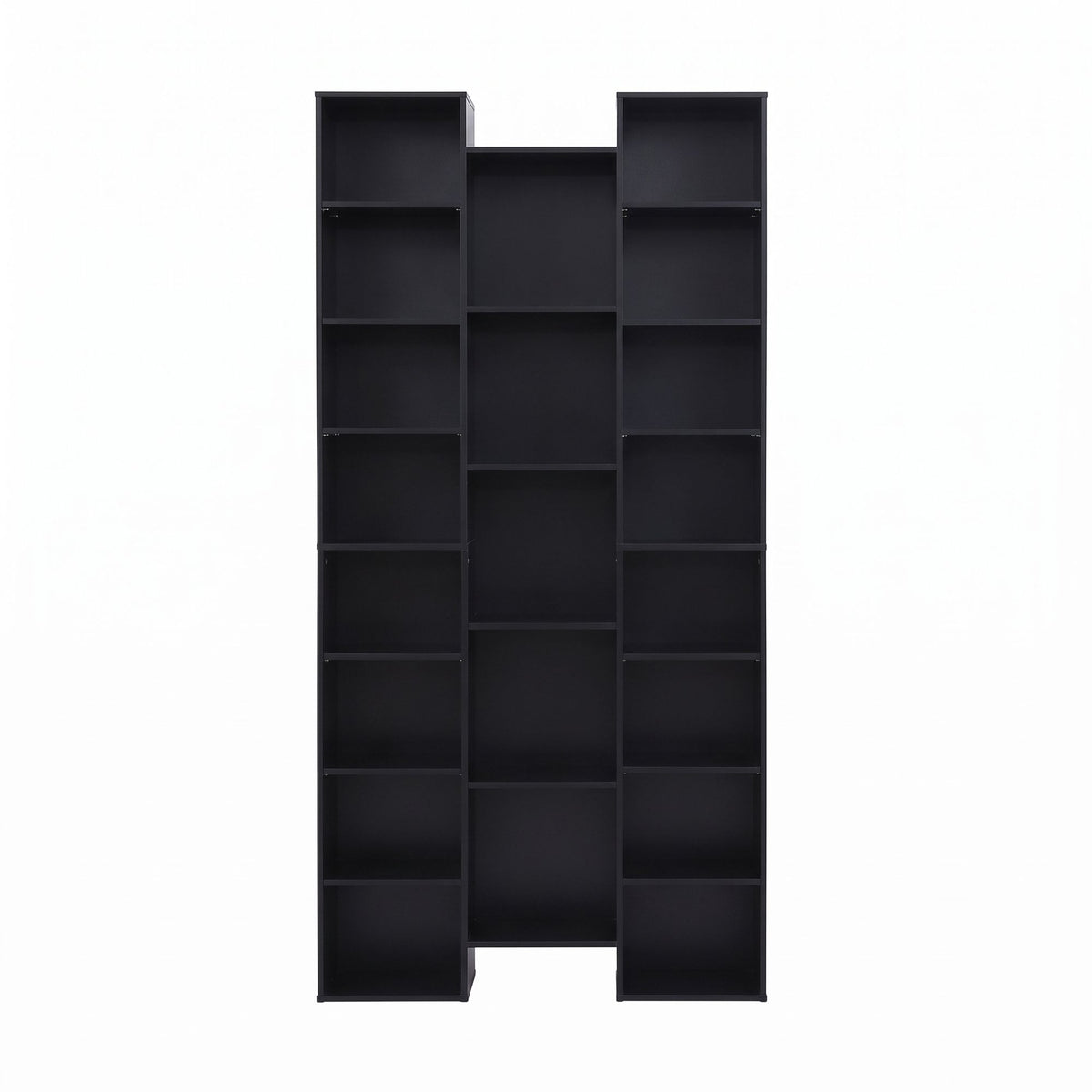 Artiss Bookshelf Display Shelves CD DVD Storage Rack Tall Bookcase Black