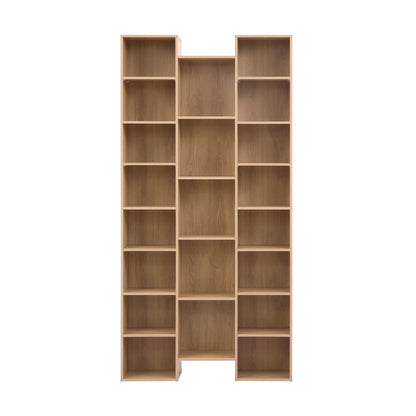 Artiss Bookshelf Display Shelves CD DVD Storage Rack Tall Bookcase Oak