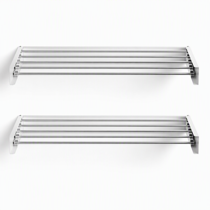 Artiss Set of 2 Clothes Rack Wall Mounted Airer Foldable White