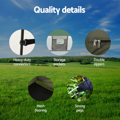 Weisshorn 20L Portable Camping Toilet Shower Tent Changing Room Outdoor Loo Set