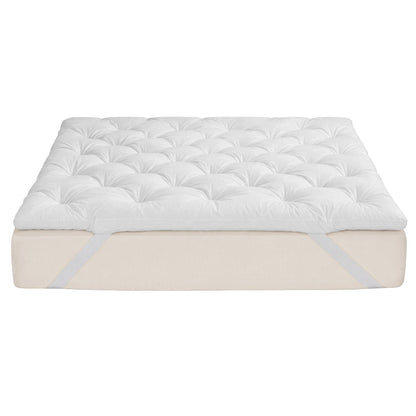 Giselle King Pillow Top Mattress Topper 1300GSM White Duck Feather For Old Bed Upgrade 5cm Thick