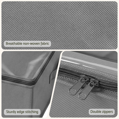 Artiss Under Bed Storage Containers X4 90L Boxes Organiser Clear Top Fabric Grey