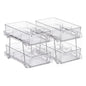 Artiss 2 Pack Clear Pull Out Cabinet Organiser 2 Tier Storage Drawers