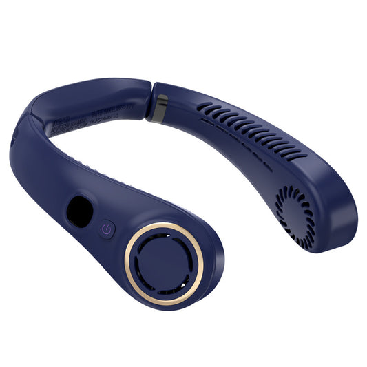 Portable Neck Fan Upgraded, Neckbrace Personal Hands Free, 5 Speed Gears Adjustment, 2000 mAh Wearable Bladeless Quiet Rechargeable for Outdoor Indoor, Gifts for Women Men- Blue Christmas Gifts