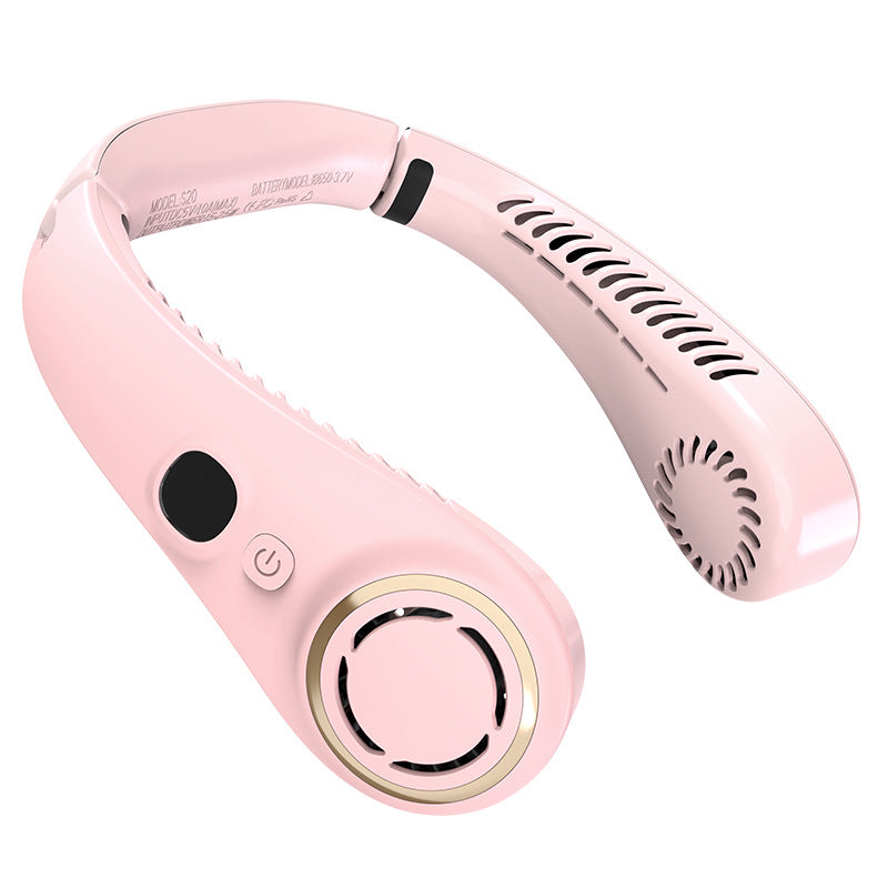 Portable Neck Fan Upgraded, Neckbrace Personal Hands Free, 5 Speed Gears Adjustment, 2000 mAh Wearable Bladeless Quiet Rechargeable for Outdoor Indoor, Gifts for Women Men- Pink Christmas Gifts