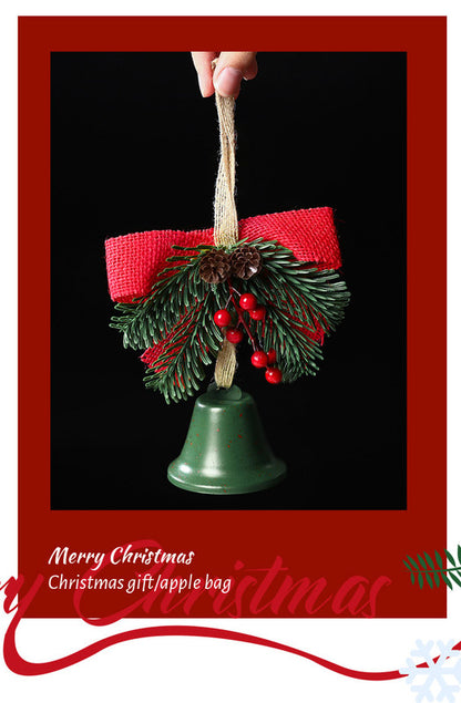 Christmas gift Christmas Bell Bow Pendant four pieces