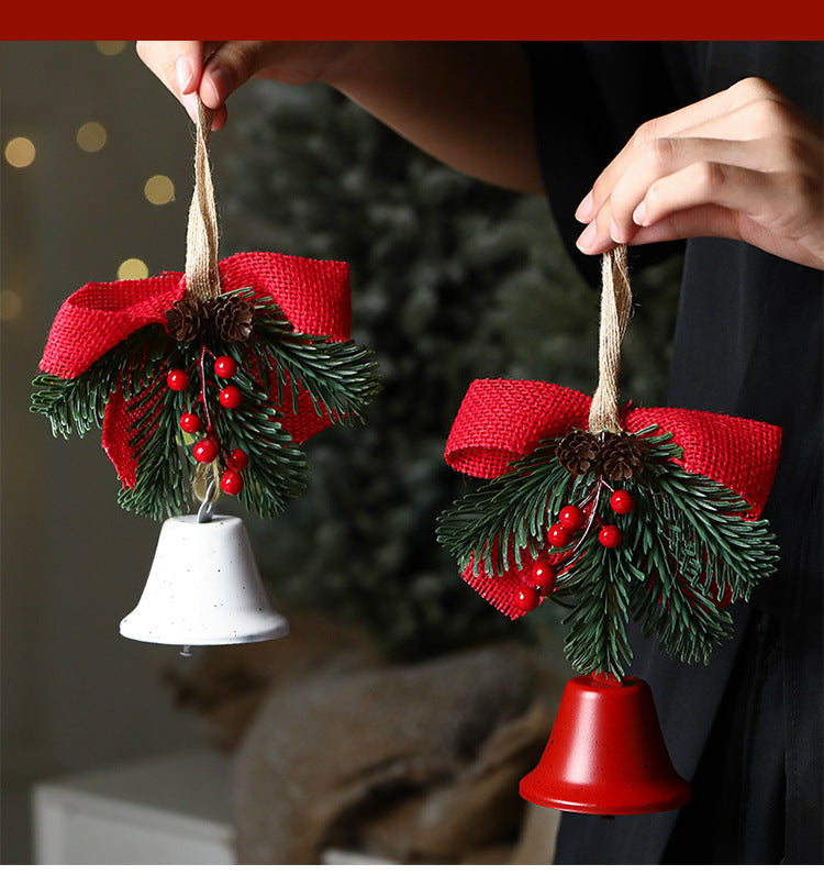 Christmas gift Christmas Bell Bow Pendant four pieces