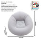 Inflatable Lazy Chair Portable Foldable Sofa Single Person Lazy Sofa Indoor - Gray - Size 01