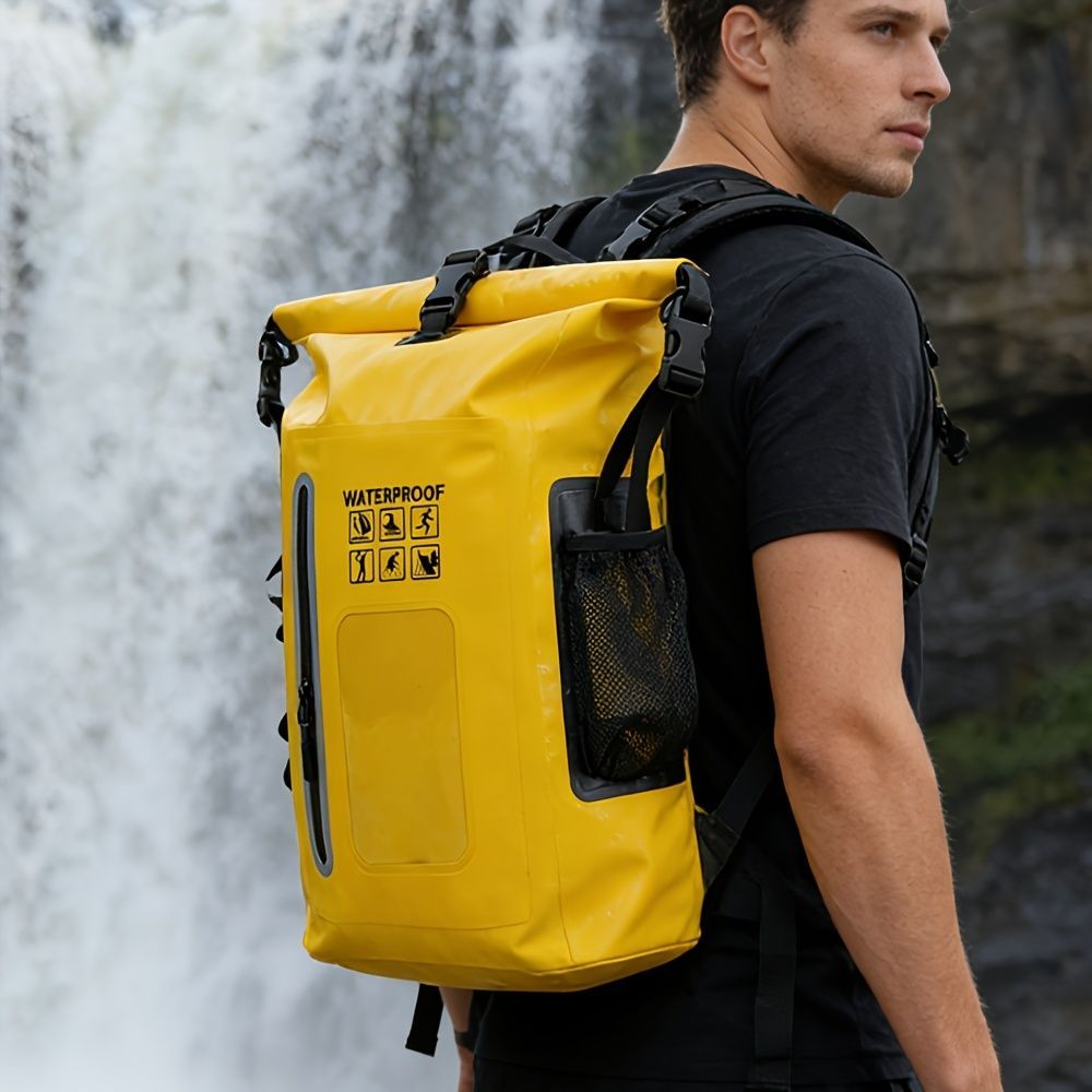 waterproof backpack, dry-wet separation, outdoor sports backpack, fishing backpack, camping backpack, canyoning backpack, swimming backpack, rafting backpack, waterproof gear, Australia outdoor backpack, hiking backpack water resistant - Orange - Size 25L