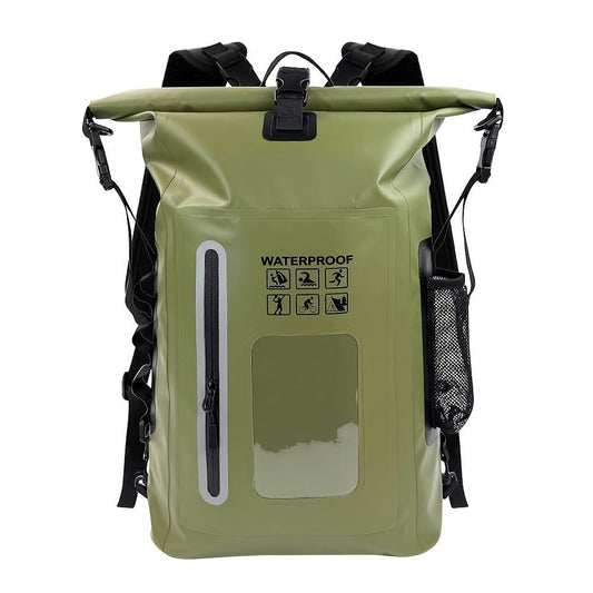 waterproof backpack, dry-wet separation, outdoor sports backpack, fishing backpack, camping backpack, canyoning backpack, swimming backpack, rafting backpack, waterproof gear, Australia outdoor backpack, hiking backpack water resistant - army green - Size