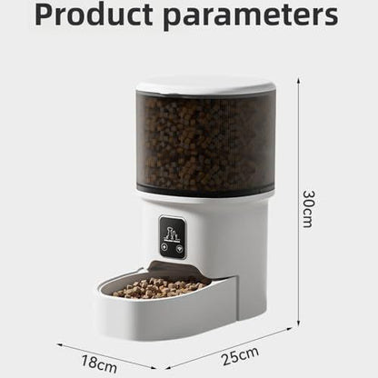 Smart Camera Pet Feeder with HD Camera, 4L Automatic Dog & Cat Food Dispenser with Wi-Fi, 2-Way Audio, Timer & Remote Control for Small/Medium Pets