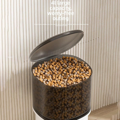Smart Camera Pet Feeder with HD Camera, 4L Automatic Dog & Cat Food Dispenser with Wi-Fi, 2-Way Audio, Timer & Remote Control for Small/Medium Pets