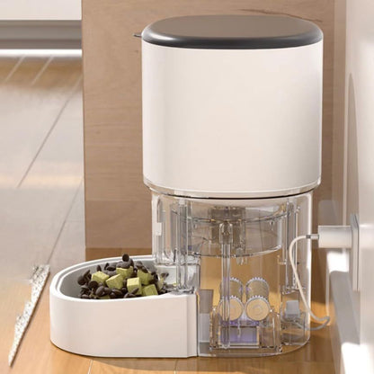 Smart Camera Pet Feeder with HD Camera, 4L Automatic Dog & Cat Food Dispenser with Wi-Fi, 2-Way Audio, Timer & Remote Control for Small/Medium Pets