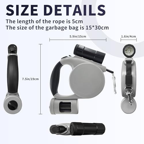 Versatile Retractable Dog Leash for Small & Medium Dogs, Ideal for Daily Walks & Outdoor Adventures, 16.4FT (Blue)