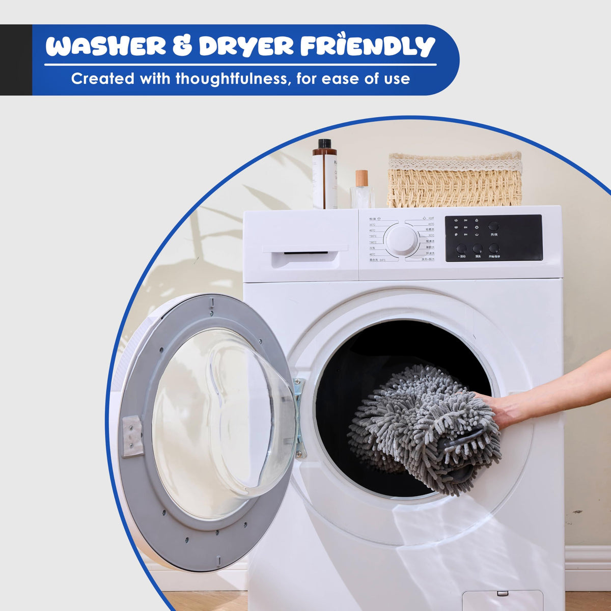Dog Towel for Drying Dogs – Absorbent Microfiber Bath Towel with Hand Pockets, Super Absorbent & Fast Dry, Soft Microfiber, Fits Large & Small Dogs, Machine Washable & Reusable Pet Bath Towel（Gray）