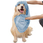 Dog Towel for Drying Dogs – Absorbent Microfiber Bath Towel with Hand Pockets, Super Absorbent & Fast Dry, Soft Microfiber, Fits Large & Small Dogs, Machine Washable & Reusable Pet Bath Towel（Blue）