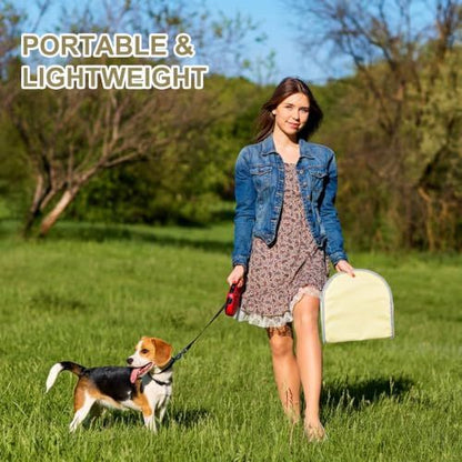 Portable Foldable Pet Tent for Indoor Outdoor Use, Perfect for Cats & Small Pets (Beige)