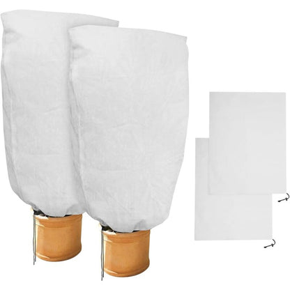 2 Pieces Plant Winter Protection Bags Winter Protection For Potted Plants, White, Solid, 100 X 80 Cm