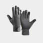 Gloves - Cycling Gloves - Winter Gloves - Sports Gloves - Touchscreen Winter Gloves - Winter Cycling Gloves - Men's - Heated - Waterproof - Warmly Lined - For Motorcycling and Skiing - Grijs(M)